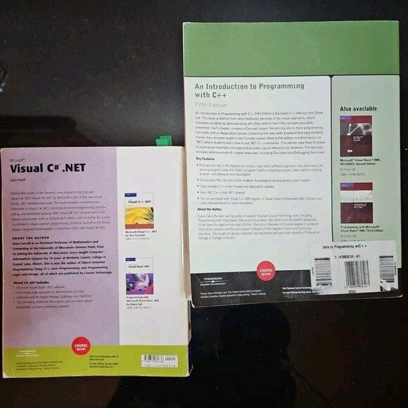 Introduction to Programming with C++ Visual C# .Net Lot 2 Trade Paperback Text - Picture 4 of 10